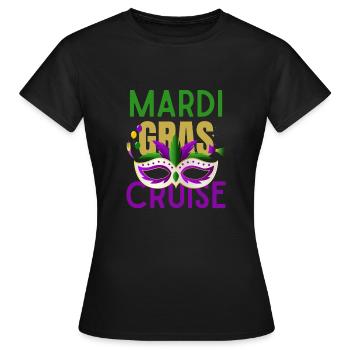 Mardi Gras Cruise 2026 Passende Familienfeier - Frauen T-Shirt - Schwarz - Vorne - AI Model Female 172 dark (172cm)