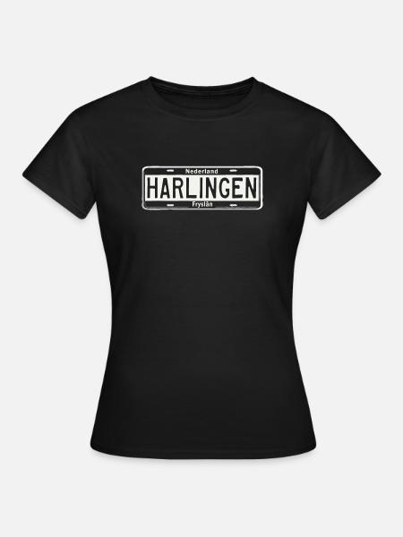 T-Shirt Harlingen Hoodie Ijsselmeer Holland - T-shirt Femme - noir