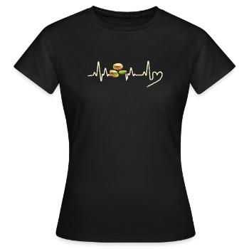 Pistazien Herzschlag Pistachio Heartbeat - Women's T-Shirt - black - Front - AI Model Female 172 dark (172cm)
