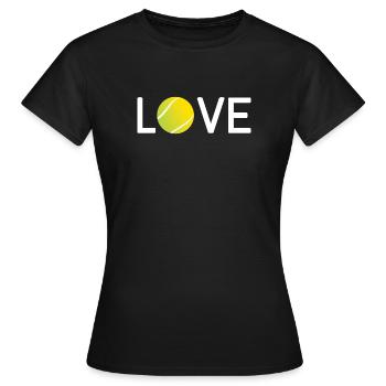 Tennisliebhaber - Frauen T-Shirt - Schwarz - Vorne - AI Model Female 172 dark (172cm)
