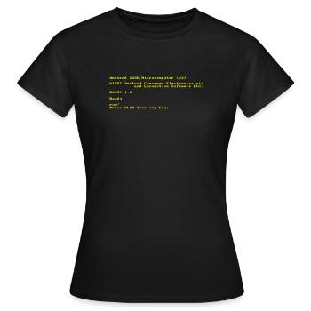 Interface rétro CPC 464 - T-shirt Femme - noir - Devant - AI Model Female 172 dark (172cm)