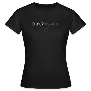super mamou - T-shirt Femme - noir - Devant - AI Model Female 172 dark (172cm)