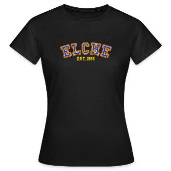 Elche, gegründet 1986 - Frauen T-Shirt - Schwarz - Vorne - AI Model Female 172 dark (172cm)