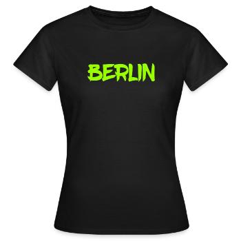Berlin - Deutschland - Hauptstadt - Berliner Bär - Frauen T-Shirt - Schwarz - Vorne - AI Model Female 172 dark (172cm)
