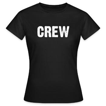 Texte en détresse de l’équipage - T-shirt Femme - noir - Devant - AI Model Female 172 dark (172cm)