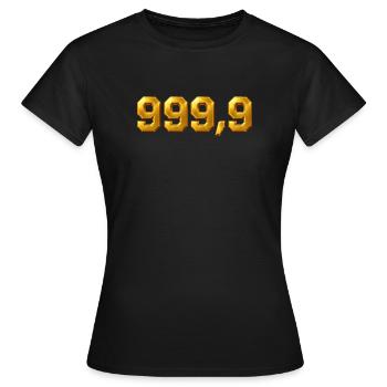 Or fin 999,9 - T-shirt Femme - noir - Devant - AI Model Female 172 dark (172cm)