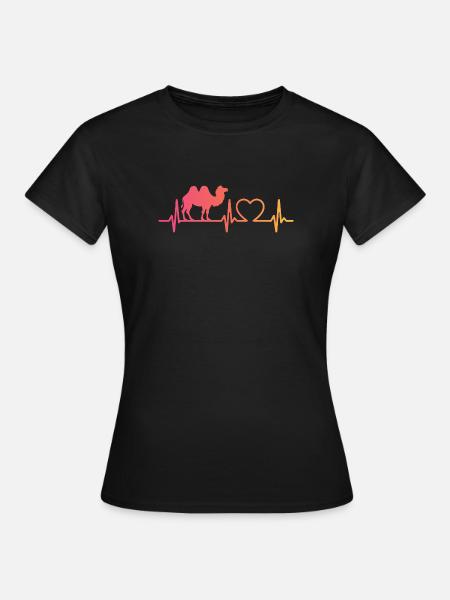kamel herzschlag - Frauen T-Shirt - Schwarz