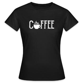 Café Café Café Love Gastro Bar Bistro Symbole - T-shirt Femme - noir - Devant - AI Model Female 172 dark (172cm)