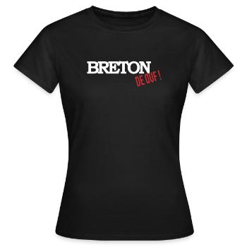 Breton de ouf - T-shirt Femme - noir - Devant - AI Model Female 172 dark (172cm)