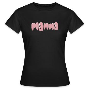 Skulkulissige Mama Verspielter Stil Pink - Frauen T-Shirt - Schwarz - Vorne - AI Model Female 172 dark (172cm)