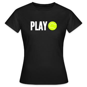 Tennis Tennis Player - Women's T-Shirt - black - Front - AI Model Female 172 dark (172cm)