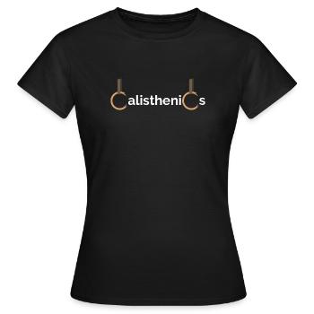 anneaux de gymnastique anneaux anneaux fitness équipe d'athlètes - T-shirt Femme - noir - Devant - AI Model Female 172 dark (172cm)