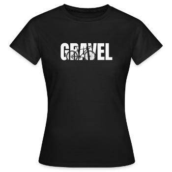 Typographie du gravier - T-shirt Femme - noir - Devant - AI Model Female 172 dark (172cm)