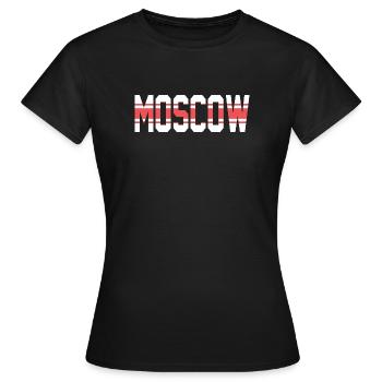 Moscou - T-shirt Femme - noir - Devant - AI Model Female 172 dark (172cm)