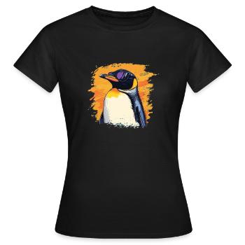 Pinguin cool Sonnenbrille Tiere Tier - Frauen T-Shirt - Schwarz - Vorne - AI Model Female 172 dark (172cm)