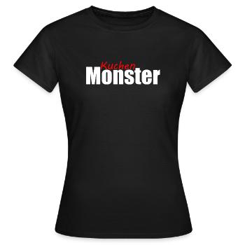 Kuchenmonster Feinschmecker Schlemmer Vielfraß - Frauen T-Shirt - Schwarz - Vorne - AI Model Female 172 dark (172cm)