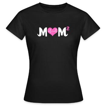 Zwillinge Mama Zwilling Mutter Geschenk - Frauen T-Shirt - Schwarz - Vorne - AI Model Female 172 dark (172cm)