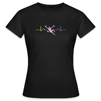 Boulderer Herzschlag Boulder Bouldern - Frauen T-Shirt - Schwarz - Vorne - AI Model Female 172 dark (172cm)