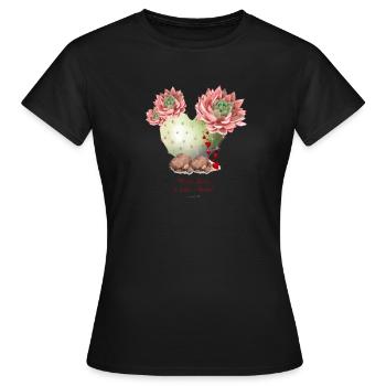 Süße Worte an meinen Geliebten - Frauen T-Shirt - Schwarz - Vorne - AI Model Female 172 dark (172cm)