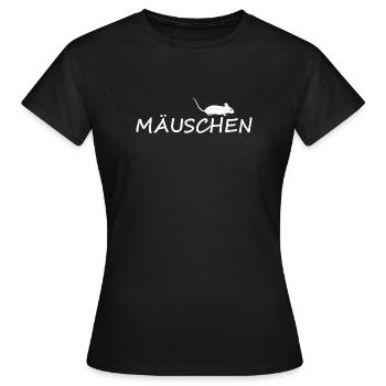 MÄUSCHEN - Frauen T-Shirt - Schwarz - Vorne - AI Model Female 172 dark (172cm)