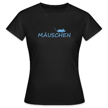 MÄUSCHEN - Frauen T-Shirt - Schwarz - Vorne - AI Model Female 172 dark (172cm)