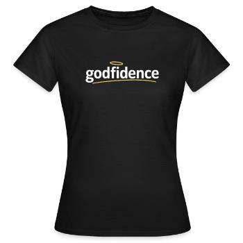 Godfidence Confiance en Dieu Foi chrétienne - T-shirt Femme - noir - Devant - AI Model Female 172 dark (172cm)