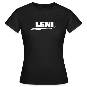 Vorname Leni - Frauen T-Shirt - Schwarz - Vorne - AI Model Female 172 dark (172cm)