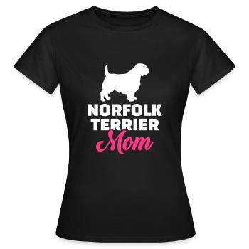 Norfolk Terrier - Frauen T-Shirt - Schwarz - Vorne - AI Model Female 172 dark (172cm)