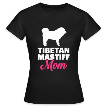 Tibetan Mastiff - Women's T-Shirt - black - Front - AI Model Female 172 dark (172cm)