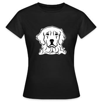 Golden Retriever - T-shirt Femme - noir - Devant - AI Model Female 172 dark (172cm)