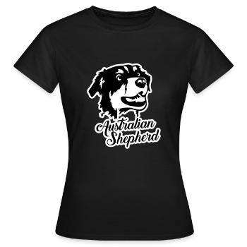 Australian shepherd - T-shirt Femme - noir - Devant - AI Model Female 172 dark (172cm)