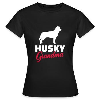 Husky - T-shirt Femme - noir - Devant - AI Model Female 172 dark (172cm)