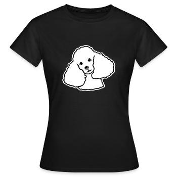 Caniche - T-shirt Femme - noir - Devant - AI Model Female 172 dark (172cm)