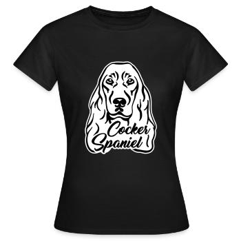 Cocker Spaniel - Women's T-Shirt - black - Front - AI Model Female 172 dark (172cm)