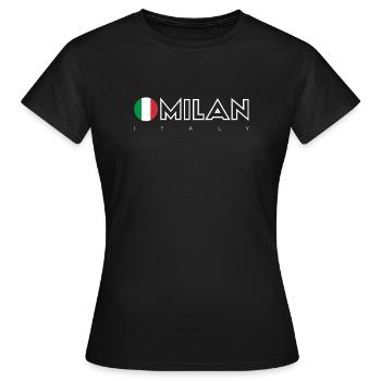 Mailand - Frauen T-Shirt - Schwarz - Vorne - AI Model Female 172 dark (172cm)