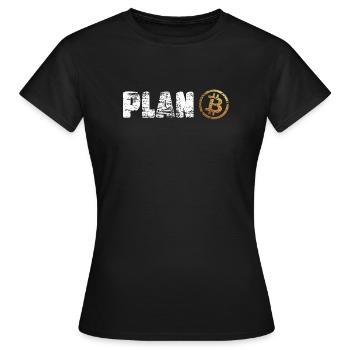 Plan Bitcoin Plan B - Women's T-Shirt - black - Front - AI Model Female 172 dark (172cm)