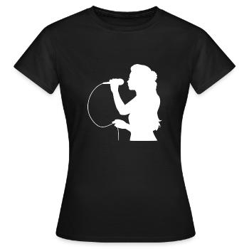 singer - Women's T-Shirt - black - Front - AI Model Female 172 dark (172cm)