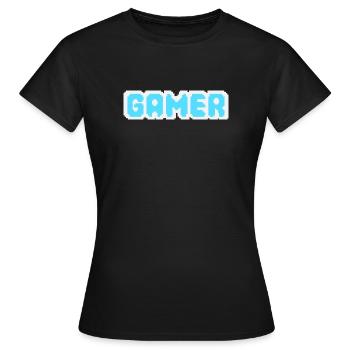 Gamer Pixel - T-shirt Femme - noir - Devant - AI Model Female 172 dark (172cm)