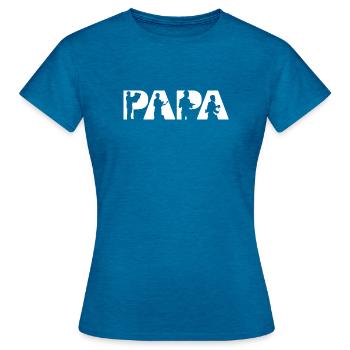 Architect Papa Engineering Construction Design - Women's T-Shirt - antique blue sapphire heather - Front - AI Model Female 172 dark (172cm)