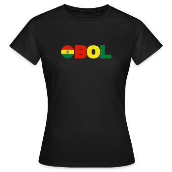 Bolivien - Frauen T-Shirt - Schwarz - Vorne - AI Model Female 172 dark (172cm)