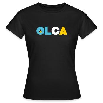 Sainte-Lucie - T-shirt Femme - noir - Devant - AI Model Female 172 dark (172cm)
