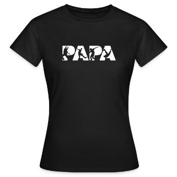 Papa Dancer Hip Hop Street Dance Silhouetten - Frauen T-Shirt - Schwarz - Vorne - AI Model Female 172 dark (172cm)