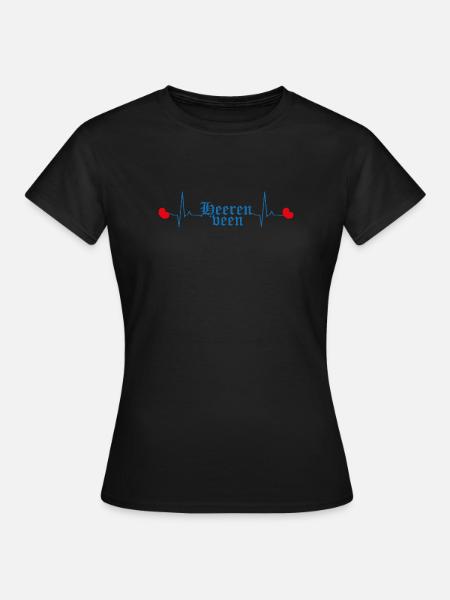 Heerenveen Heartbeat - Frauen T-Shirt - Schwarz