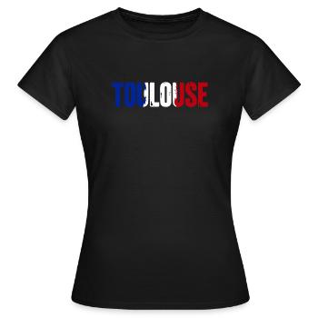 Toulouse Frankreich - Frauen T-Shirt - Schwarz - Vorne - AI Model Female 172 dark (172cm)