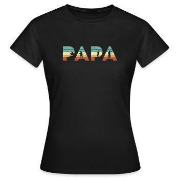 Papa Vintage Angel-Vater-Angler-Geschenk - Frauen T-Shirt - Schwarz - Vorne - AI Model Female 172 dark (172cm)
