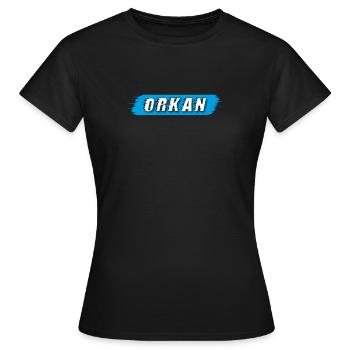 Lettrage ouragan - T-shirt Femme - noir - Devant - AI Model Female 172 dark (172cm)