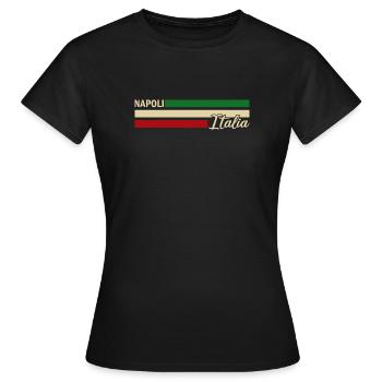 Italie - Naples - Naples - Italien - Italie - T-shirt Femme - noir - Devant - AI Model Female 172 dark (172cm)