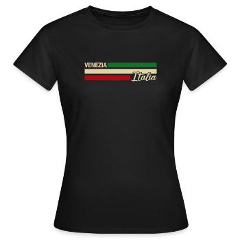 Italie - Venise - Venise - Italien - Italie - T-shirt Femme - noir - Devant - AI Model Female 172 dark (172cm)