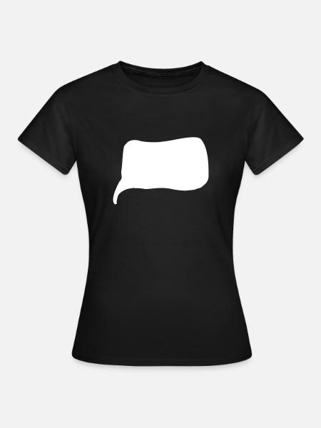 Sprechblase - Frauen T-Shirt - Schwarz