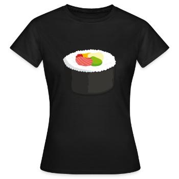 Sushi Maki Sushi - T-shirt Femme - noir - Devant - AI Model Female 172 dark (172cm)